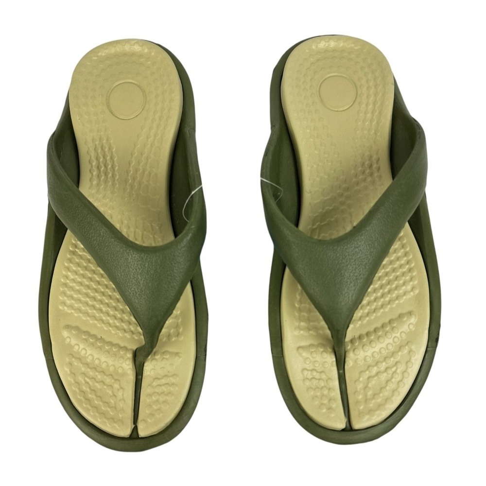 Men's CVS Fun in The Sun Green Slip On Thong Flip Flop Sandals Size 10-11 M